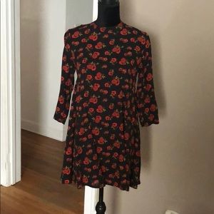 Forever 21 Red Rose Baby doll dress NWOT